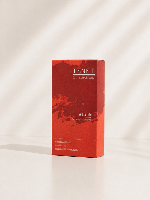 Tenet freeze-dried tea black tea Lapsang Souchong product shot
